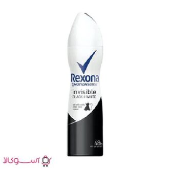 خرید اسپری ضد تعریق زنانه رکسونا مدل invisible black and white حجم 200 میل