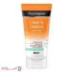 خرید ماسک و شوینده صورت نوتروژینا مدل clear defend