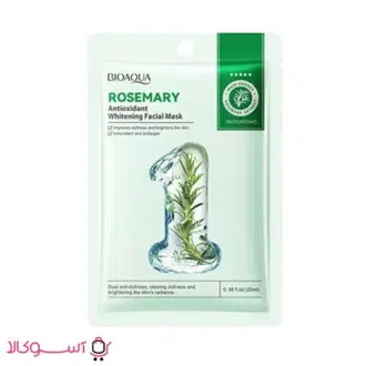 خرید ماسک ورقه ای آنتی اکسیدان و سفید کننده بیوآکوا مدل rosemary