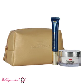 خرید پک سلول بنیادی بلک بری (کرم دور چشم و کرم فوق آبرسان طلا به همراه کیف هدیه)