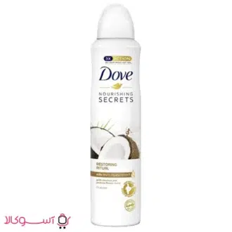 خرید اسپری ضد تعریق زنانه داو مدل coconut & jasmine flower