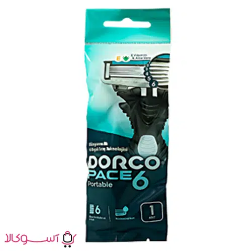 dorco-pace خرید خودتراش مردانه دورکو 6 لبه مدل DORCO Pace6