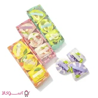 خرید ست 3 تایی پاف آرایشی میوه ای