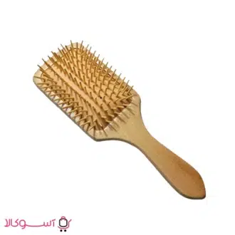 خرید برس مو چوبی مستطیلی کف کرمی سایز بزرگ